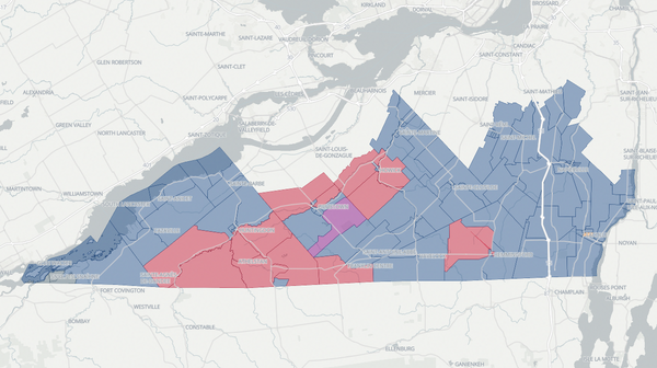 2022 Huntingdon poll map