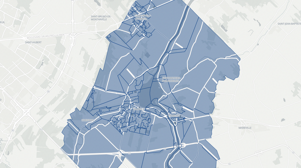 2022 Chambly poll map