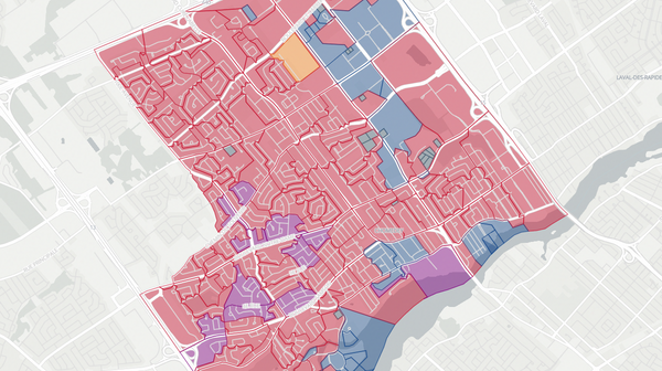 2022 Chomedey poll map