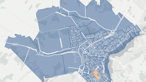 2022 Deux-Montagnes poll map