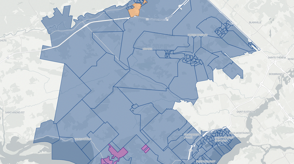 2022 Mirabel poll map