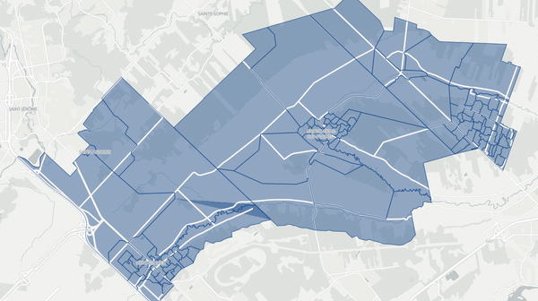 2022 Les Plaines poll map