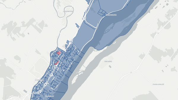 2022 Repentigny poll map