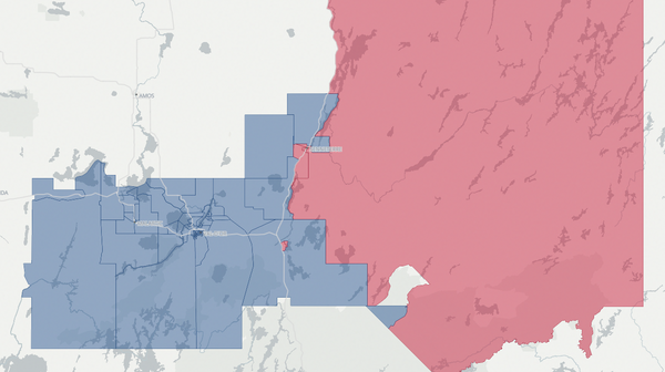 2022 Abitibi-Est poll map