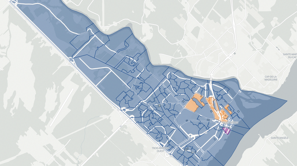 2022 Trois-Rivières poll map