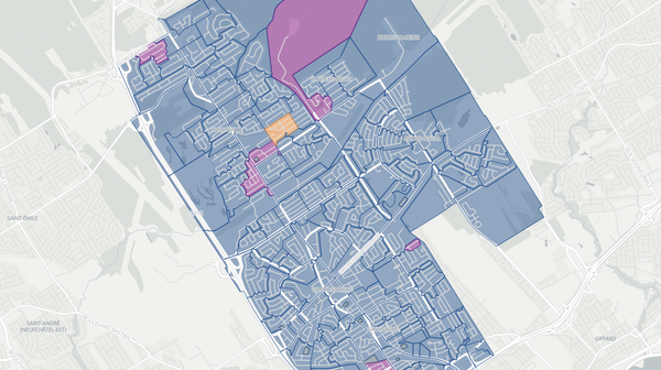 2022 Charlesbourg poll map