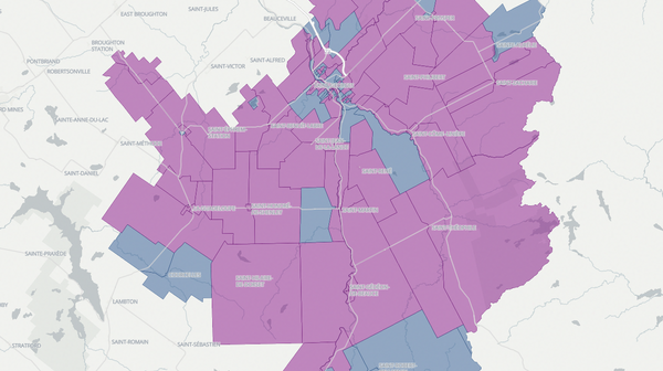 2022 Beauce-Sud poll map