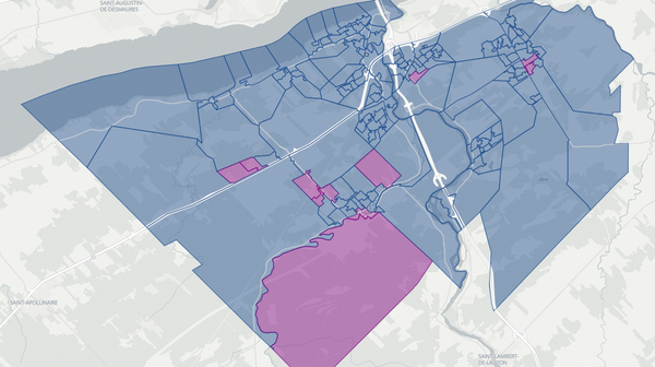 2022 Chutes-de-la-Chaudière poll map