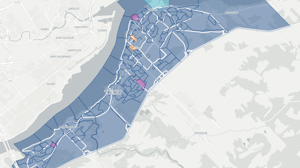 2022 Lévis poll map