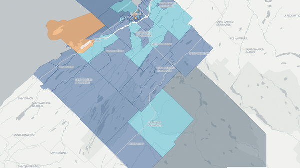 2022 Rimouski poll map