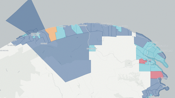 2022 Gaspé poll map