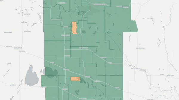 2020 Kelvington-Wadena poll map