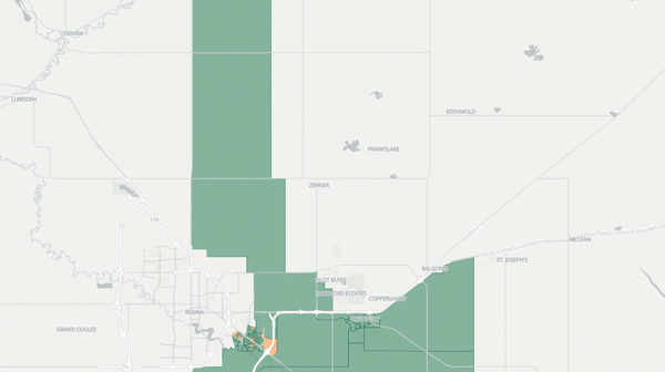 2020 Regina Wascana Plains poll map