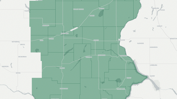 2020 Rosetown-Elrose poll map
