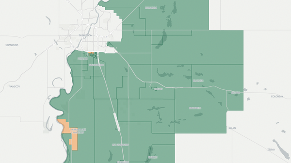 2020 Saskatoon Stonebridge-Dakota poll map