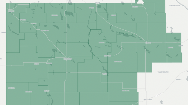 2024 Kindersley-Biggar poll map