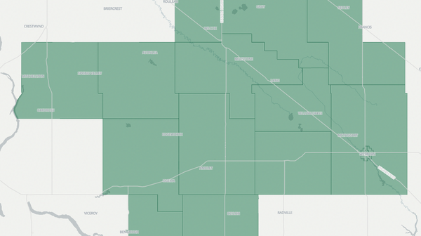 2024 Weyburn-Bengough poll map